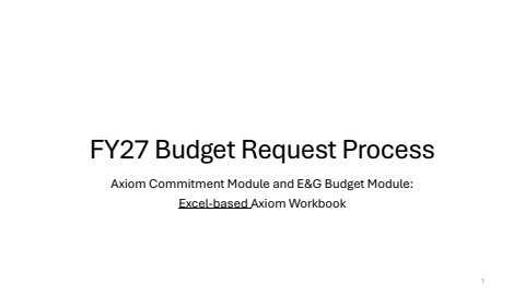 FY27B Axiom Intake Training Manual