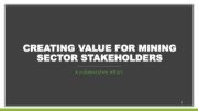 Mining sector stakeholder and crisis management 