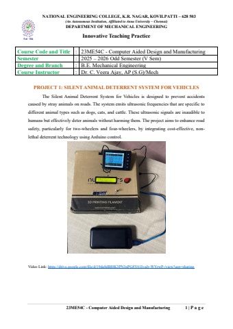 CADCAM Innovative Teaching Practice - Final