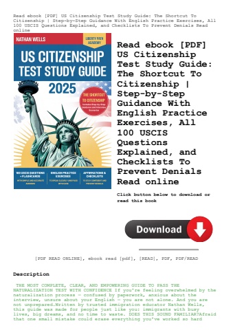 read ebook [pdf] us citizenship test study guide the shortcut to citizenship  step-by-step guidance