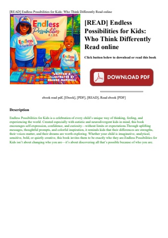 [read] endless possibilities for kids who think differently read online