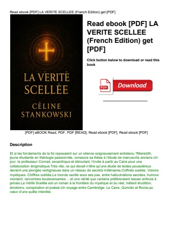 read ebook [pdf] la verite scellee (french edition) get [pdf]