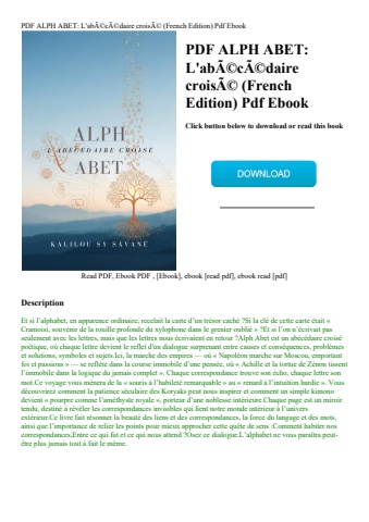 pdf alph abet l'abãƒâ©cãƒâ©daire croisãƒâ© (french edition) pdf ebook