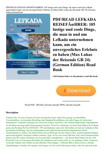 pdfread lefkada reisefãƒâœhrer 105 lustige und coole dinge  die man in und um lefkada unternehmen ka