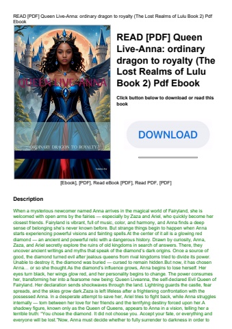 read [pdf] queen live-anna ordinary dragon to royalty (the lost realms of lulu book 2) pdf ebook