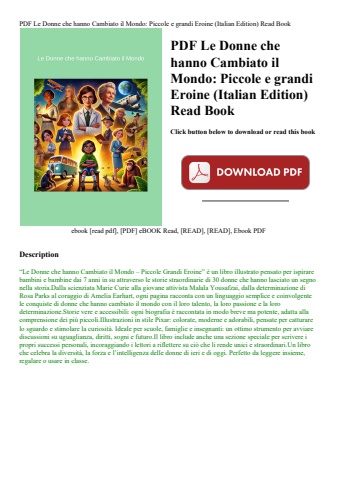pdf le donne che hanno cambiato il mondo piccole e grandi eroine (italian edition) read book