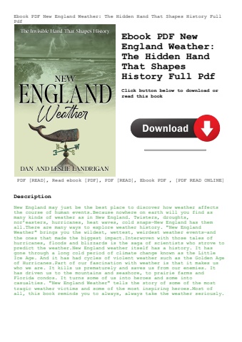 ebook pdf  new england weather the hidden hand that shapes history full pdf