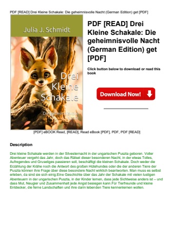 pdf [read] drei kleine schakale die geheimnisvolle nacht (german edition) get [pdf]