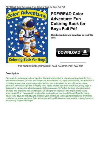 pdfread color adventure fun coloring book for boys full pdf
