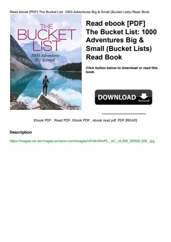 read ebook [pdf] the bucket list 1000 adventures big & small (bucket lists) read book
