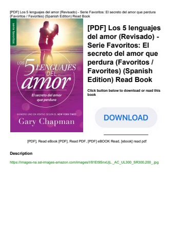 [pdf] los 5 lenguajes del amor (revisado) - serie favoritos el secreto del amor que perdura (favorit