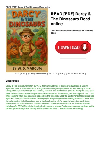 read [pdf] darcy & the dinosaurs read online