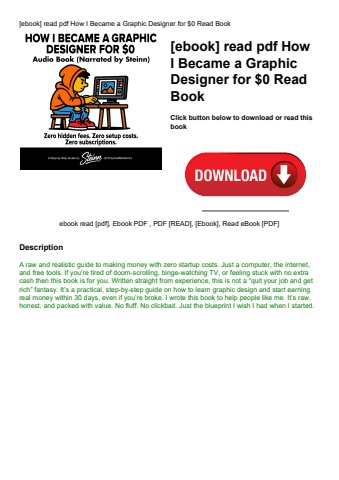 [ebook] read pdf how i became a graphic designer for $0 read book