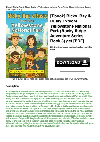 [ebook] ricky  ray & rusty explore yellowstone national park (rocky ridge adventure series book 3) g