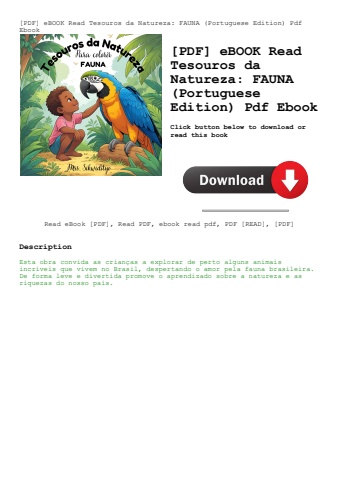 [pdf] ebook read tesouros da natureza fauna (portuguese edition) pdf ebook