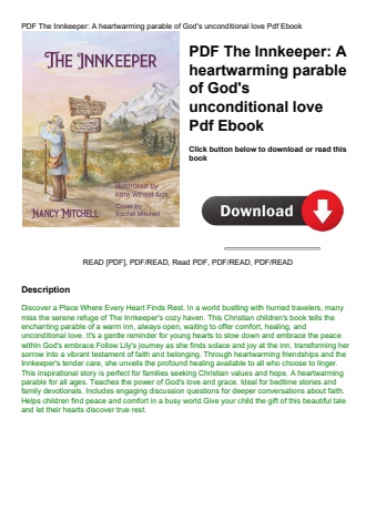 pdf the innkeeper a heartwarming parable of god's unconditional love pdf ebook