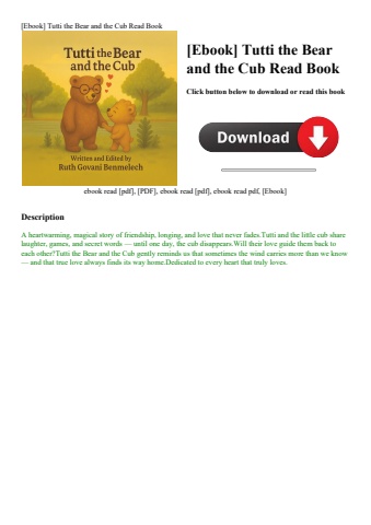 [ebook] tutti the bear and the cub read book