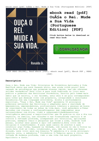 ebook read [pdf] ouãƒâ§a o rei