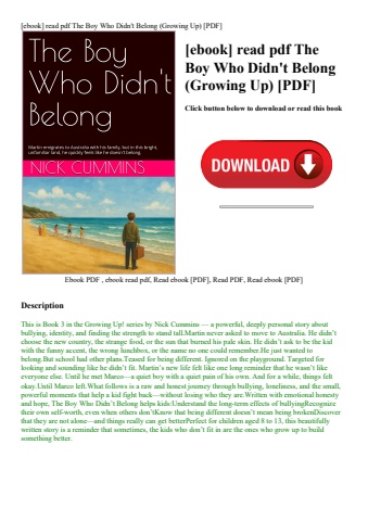 [ebook] read pdf the boy who didn't belong (growing up) [pdf]
