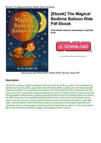[ebook] the magical bedtime balloon ride pdf ebook
