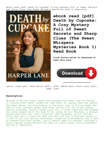 ebook read [pdf] death by cupcake a cozy mystery full of sweet secrets and sharp clues (the sweet wh