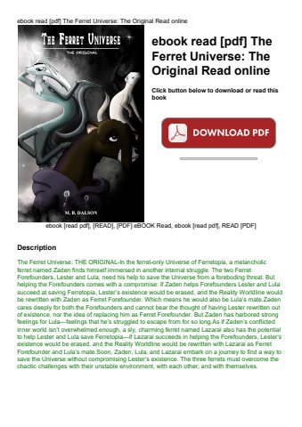 ebook read [pdf] the ferret universe the original read online