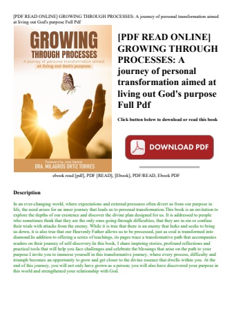 [pdf read online] growing through processes a journey of personal transformation aimed at living out
