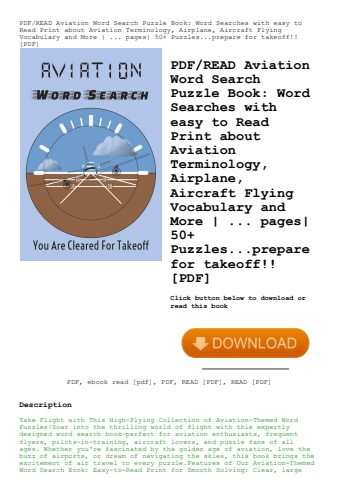 pdfread aviation word search puzzle book word searches with easy to read print about aviation termin
