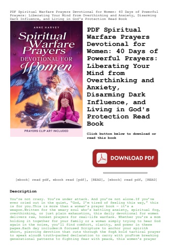 pdf spiritual warfare prayers devotional for women 40 days of powerful prayers liberating your mind