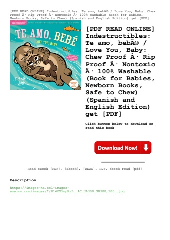 [pdf read online] indestructibles te amo  bebãƒâ©  love you  baby chew proof ã‚â· rip proof ã‚â· non