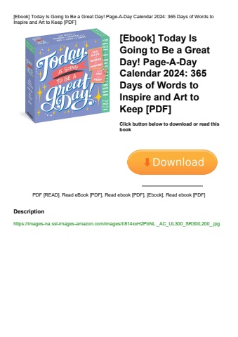 [ebook] today is going to be a great day! page-a-day calendar 2024 365 days of words to inspire and
