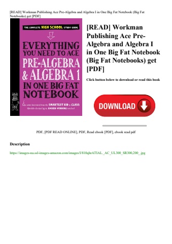 [read] workman publishing ace pre-algebra and algebra i in one big fat notebook (big fat notebooks)