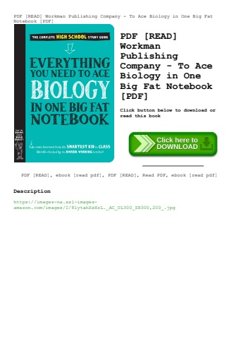 pdf [read] workman publishing company - to ace biology in one big fat notebook [pdf]