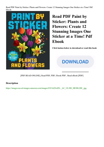 read pdf paint by sticker plants and flowers create 12 stunning images one sticker at a time! pdf eb