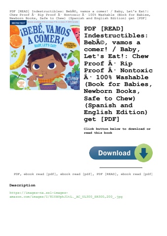 pdf [read] indestructibles bebãƒâ©  vamos a comer!  baby  let's eat! chew proof ã‚â· rip proof ã‚â·