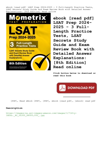 ebook [read pdf] lsat prep 2024-2025 - 3 full-length practice tests  lsat secrets study guide and ex