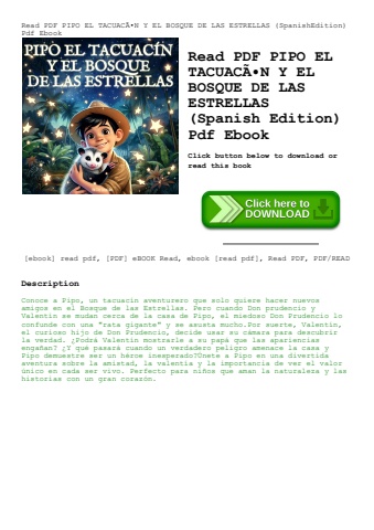 read pdf pipo el tacuacãƒân y el bosque de las estrellas (spanish edition) pdf ebook