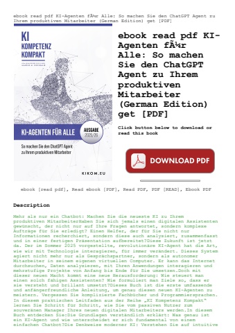 ebook read pdf ki-agenten fãƒâ¼r alle so machen sie den chatgpt agent zu ihrem produktiven mitarbeit