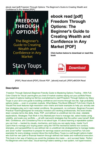 ebook read [pdf] freedom through options the beginner's guide to creating wealth and confidence in a