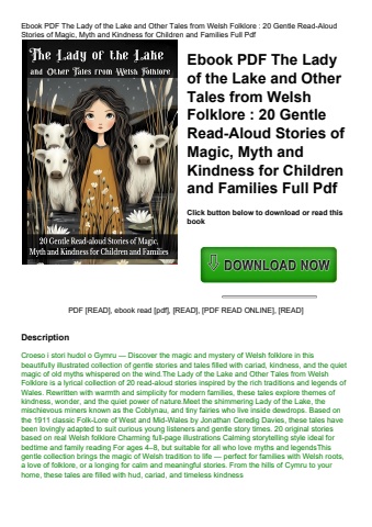 ebook pdf  the lady of the lake and other tales from welsh folklore  20 gentle read-aloud stories of
