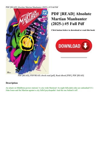 pdf [read] absolute martian manhunter (2025-) #5 full pdf