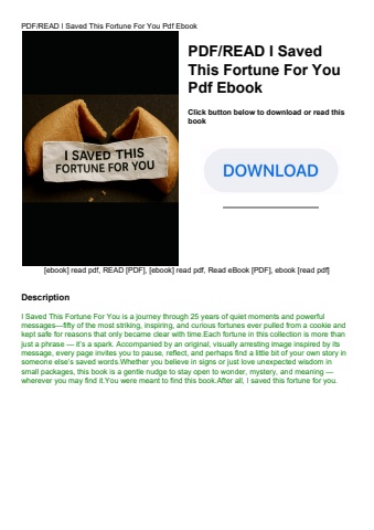 pdfread i saved this fortune for you pdf ebook
