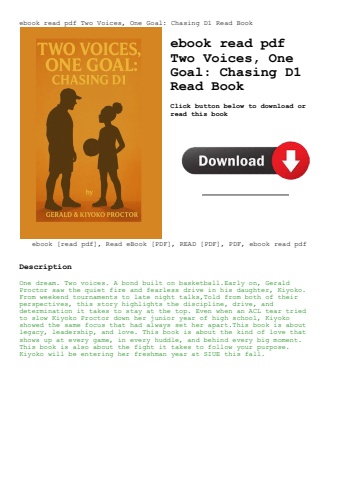 ebook read pdf two voices  one goal chasing d1 read book