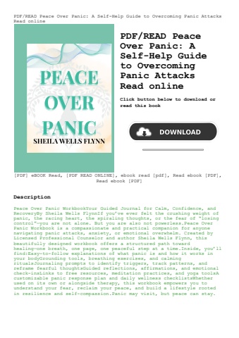 pdfread peace over panic a self-help guide to overcoming panic attacks read online