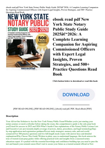 ebook read pdf new york state notary public study guide 2025ã¢â€â“2026 a complete learning companion