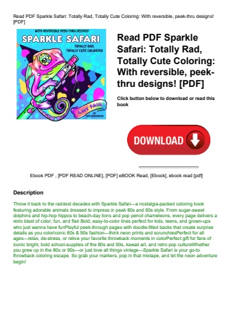 read pdf sparkle safari totally rad  totally cute coloring with reversible  peek-thru designs! [pdf]