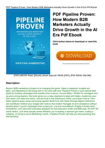 pdf pipeline proven how modern b2b marketers actually drive growth in the ai era pdf ebook