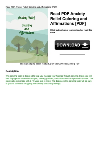 read pdf anxiety relief coloring and affirmations [pdf]