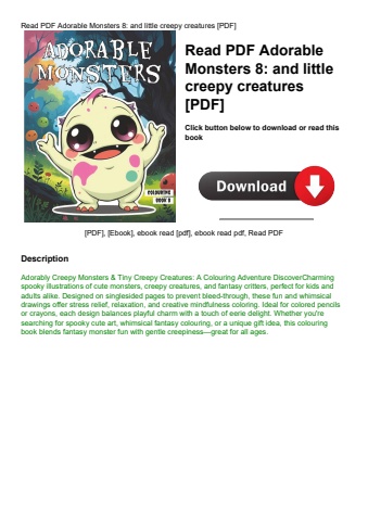 read pdf adorable monsters 8 and little creepy creatures [pdf]
