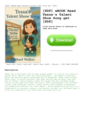 [pdf] ebook read tessa's talent show song get [pdf]